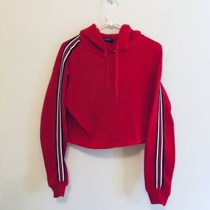 Red hoodie stripes